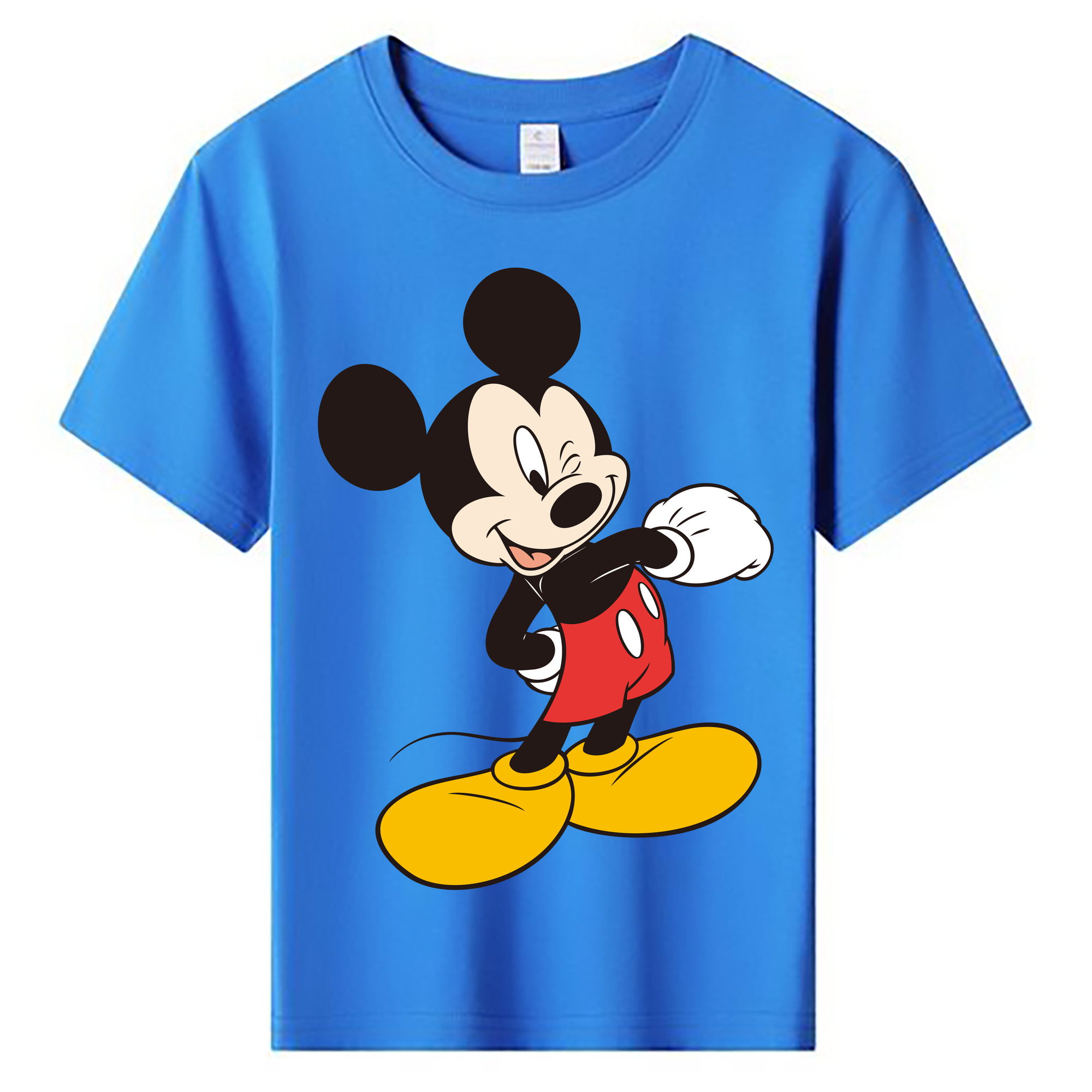 ミッキーマウス Mickey Mouse 綿100％キッズTシャツ（フロントプリント）